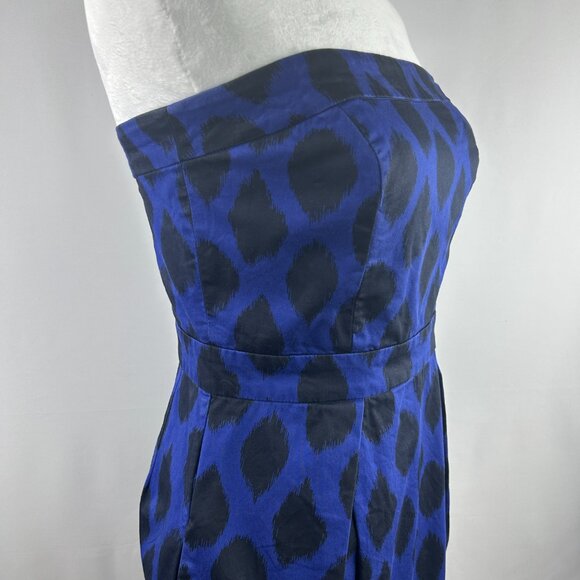 Jacob chic Blue & Black Strapless Mini Dress - Small 6 - Picture 3 of 9